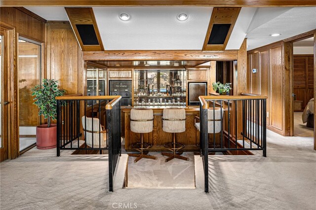 1146 Sandhurst Ln, La Verne, CA 91750 - indoor dry bar with carpet and wooden walls