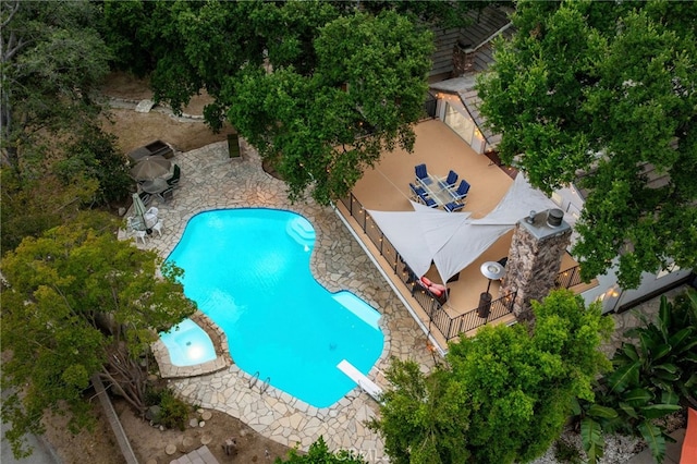 1146 Sandhurst Ln, La Verne, CA 91750 - aerial view of property and surrounding area featuring a pool area