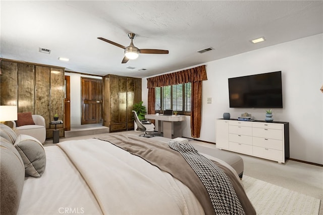 1146 Sandhurst Ln, La Verne, CA 91750 - bedroom with light carpet and a ceiling fan