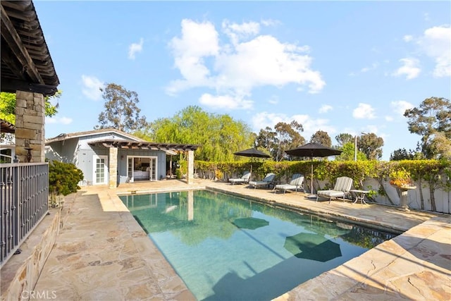 1401 Eagle Gln, Escondido, CA 92029 - view of pool with a patio and a pergola