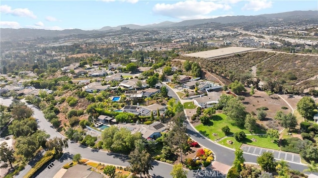 1401 Eagle Gln, Escondido, CA 92029 - aerial view of property and surrounding area featuring mountains and nearby suburban area