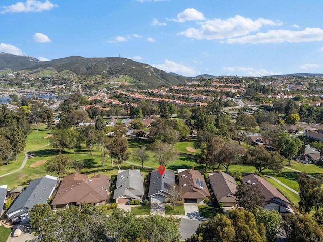 1247 La Casa Dr, San Marcos, CA 92078 - aerial view of property's location with nearby suburban area and a mountainous background
