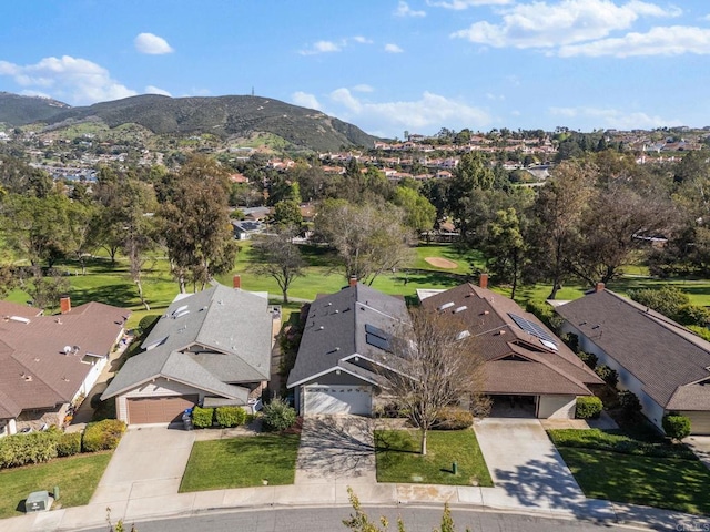1247 La Casa Dr, San Marcos, CA 92078 - aerial view of residential area with a mountain backdrop