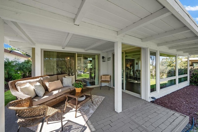 1247 La Casa Dr, San Marcos, CA 92078 - view of patio featuring an outdoor living space