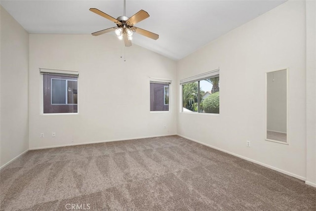 25134 Calle Viejo, Murrieta, CA 92563 - carpeted empty room featuring lofted ceiling and a ceiling fan