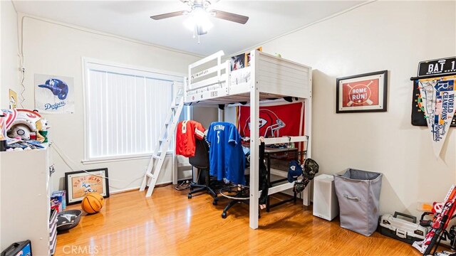 937 Dahlia Ave, Costa Mesa, CA 92626 - bedroom featuring wood finished floors and a ceiling fan