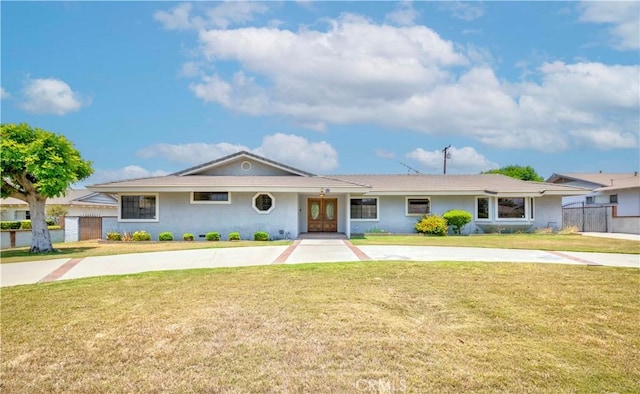 2837 E Mesa Dr, West Covina, CA 91791 - ranch-style house with french doors, stucco siding, and concrete driveway