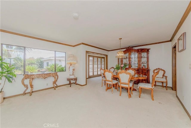 2837 E Mesa Dr, West Covina, CA 91791 - dining room with carpet and ornamental molding