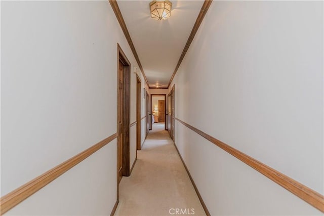 2837 E Mesa Dr, West Covina, CA 91791 - corridor with crown molding and light carpet