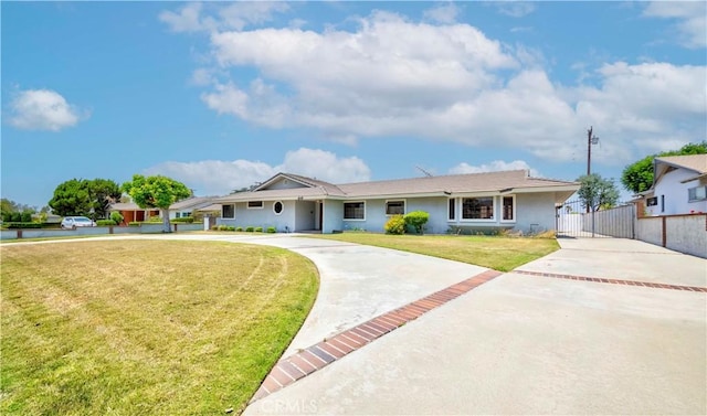 2837 E Mesa Dr, West Covina, CA 91791 - single story home featuring concrete driveway, stucco siding, and a gate