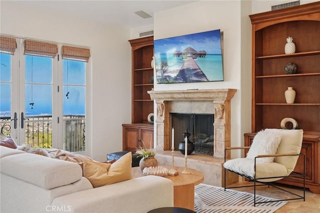 6337 Via Colinita, Rancho Palos Verdes, CA 90275 - living room featuring built in features and a fireplace