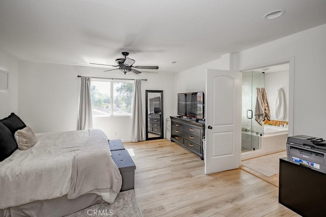 25252 Atwood Blvd, Newhall, CA 91321 - bedroom featuring light wood-style flooring and ceiling fan