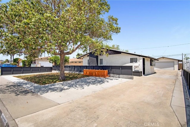 10632 Larry Dr, Anaheim, CA 92804 - mid-century home featuring stucco siding, a garage, and an outdoor structure