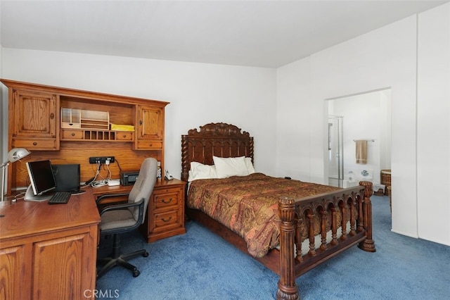 23050 Catt Rd, Wildomar, CA 92595 - bedroom featuring carpet, an office area, and ensuite bath