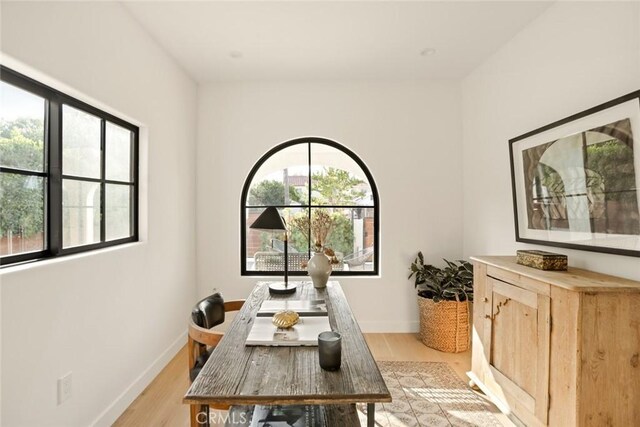 2334 Glover Pl, Los Angeles, CA 90031 - dining room featuring light wood-type flooring and baseboards