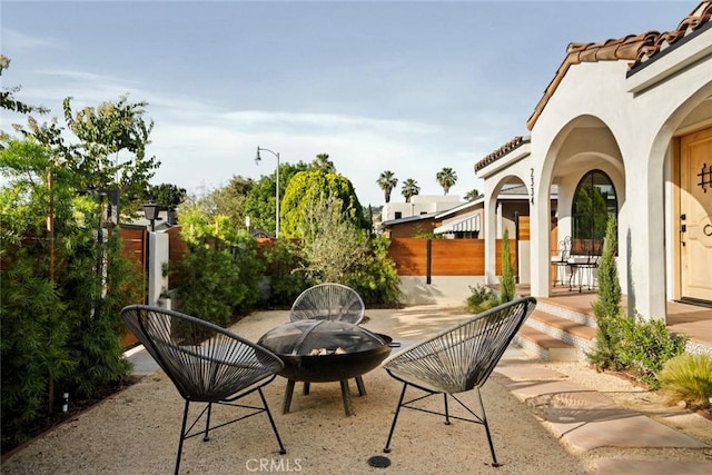 2334 Glover Pl, Los Angeles, CA 90031 - view of patio with an outdoor fire pit