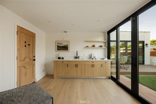 2334 Glover Pl, Los Angeles, CA 90031 - bar area with a sink and light wood-type flooring