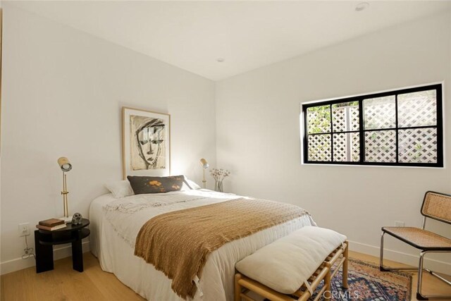 2334 Glover Pl, Los Angeles, CA 90031 - bedroom with baseboards and light wood-type flooring