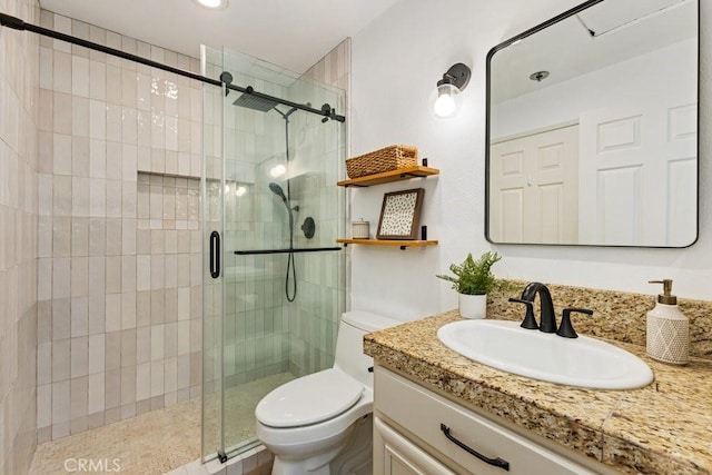 20371 Bluffside Cir Unit B401, Huntington Beach, CA 92646 - bathroom featuring vanity and a stall shower
