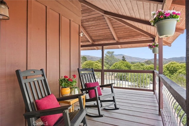 10821 Los Jordans Rd, Agua Dulce, CA 91390 - wooden deck with a mountain view
