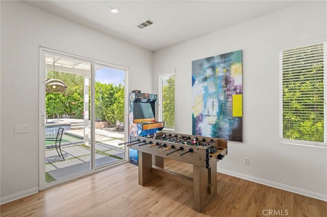 80848 Sunspring Ct, Indio, CA 92201 - playroom featuring light wood-type flooring and baseboards