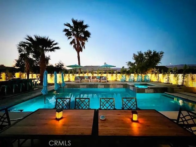 80848 Sunspring Ct, Indio, CA 92201 - view of pool with a pool with connected hot tub