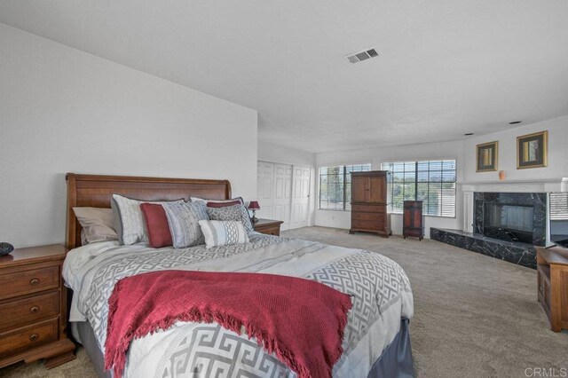 5855 Kappa St, La Mesa, CA 91942 - carpeted bedroom with a high end fireplace