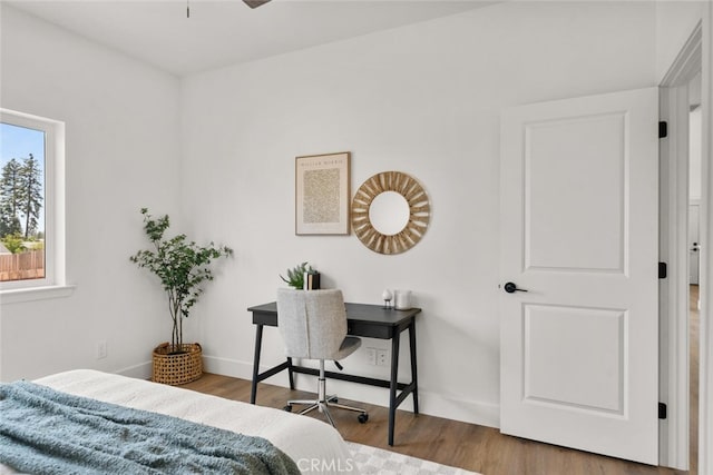 6105 Maxwood Dr, Paradise, CA 95969 - bedroom featuring wood finished floors and baseboards