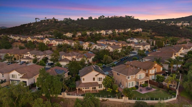 13756 Fontanelle Pl, San Diego, CA 92128 - aerial view at dusk of a residential view and a mountain view