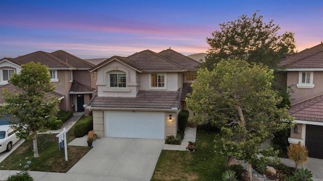 13756 Fontanelle Pl, San Diego, CA 92128 - traditional-style house featuring driveway, a garage, stucco siding, and a tile roof