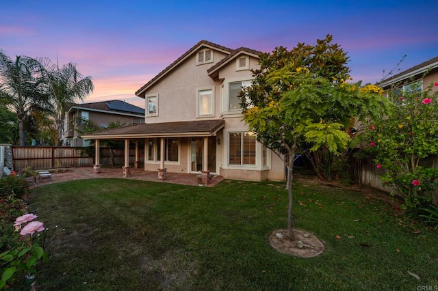 13756 Fontanelle Pl, San Diego, CA 92128 - back of property with a patio, a fenced backyard, and stucco siding