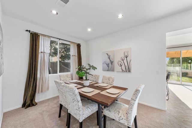 13756 Fontanelle Pl, San Diego, CA 92128 - dining area featuring light colored carpet and recessed lighting