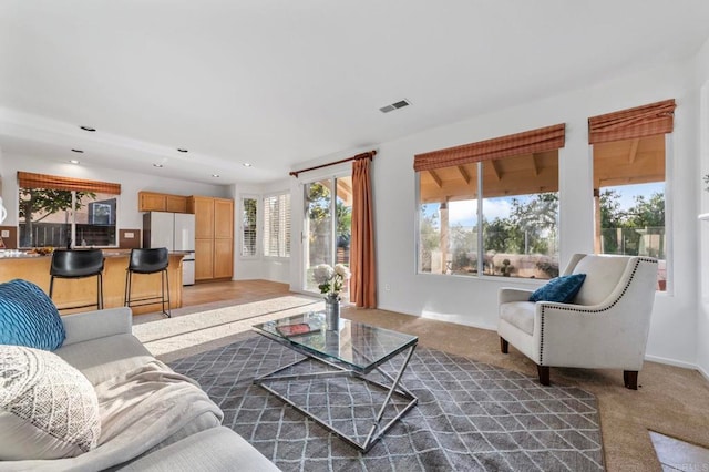 13756 Fontanelle Pl, San Diego, CA 92128 - living area with dark carpet and recessed lighting