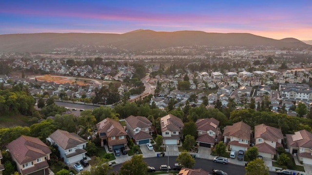 13756 Fontanelle Pl, San Diego, CA 92128 - aerial view at dusk of a mountain view and a residential view