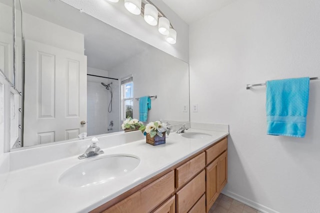 13756 Fontanelle Pl, San Diego, CA 92128 - bathroom featuring double vanity and shower / tub combination