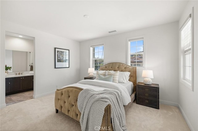 19818 Cornell Ln, Yorba Linda, CA 92886 - bedroom featuring light carpet and connected bathroom
