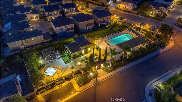 19818 Cornell Ln, Yorba Linda, CA 92886 - aerial view of residential area featuring a pool area