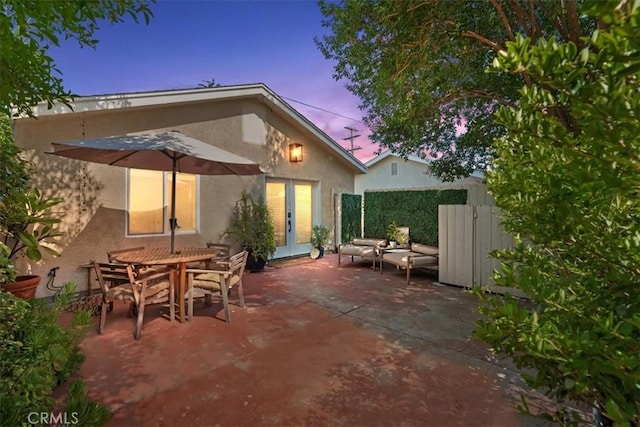 3751 Laurita Ave, Pasadena, CA 91107 - view of patio / terrace with french doors and an outdoor hangout area