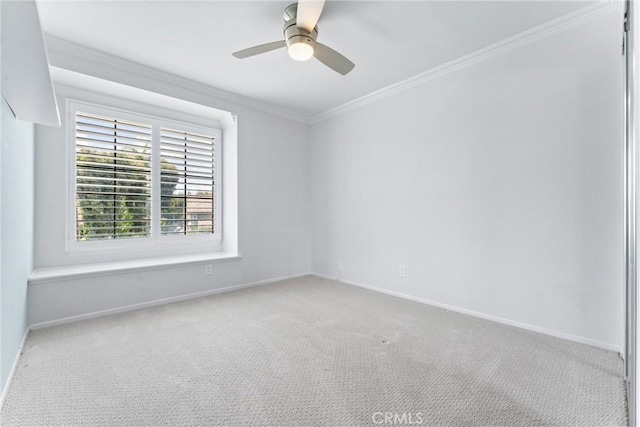 28422 La Pradera, Laguna Niguel, CA 92677 - carpeted empty room with ornamental molding and a ceiling fan