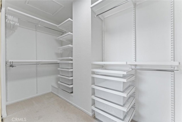 28422 La Pradera, Laguna Niguel, CA 92677 - walk in closet featuring attic access and carpet floors