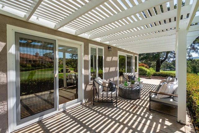 1481 Camino Linda Dr, San Marcos, CA 92078 - view of patio / terrace with a pergola and outdoor lounge area