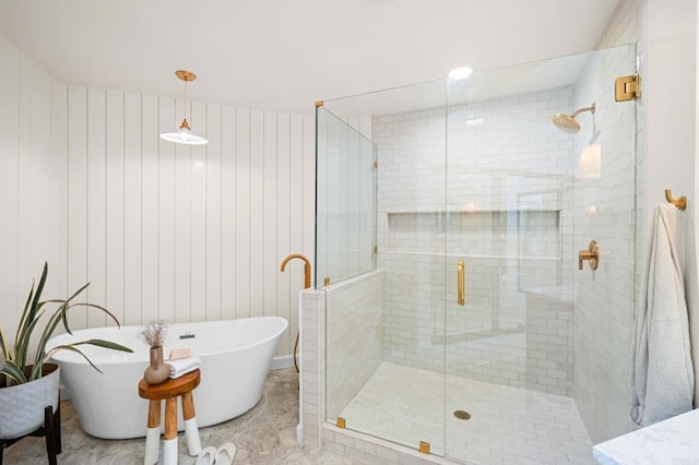 1481 Camino Linda Dr, San Marcos, CA 92078 - bathroom with a freestanding bath and a shower stall