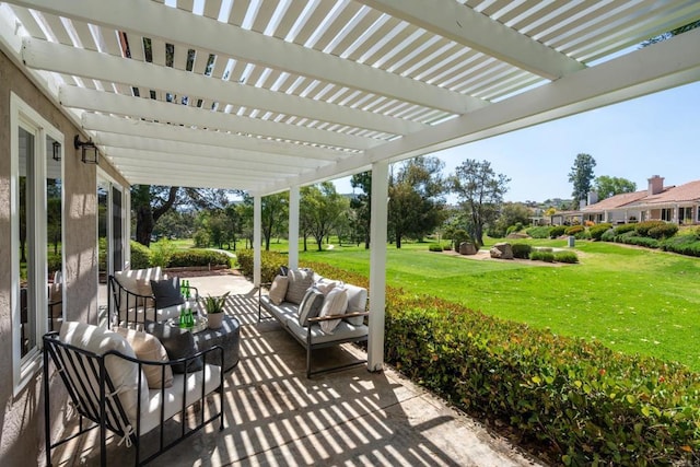 1481 Camino Linda Dr, San Marcos, CA 92078 - view of patio with a pergola and outdoor lounge area