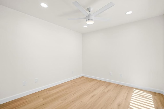 1481 Camino Linda Dr, San Marcos, CA 92078 - spare room featuring light wood finished floors, recessed lighting, and a ceiling fan