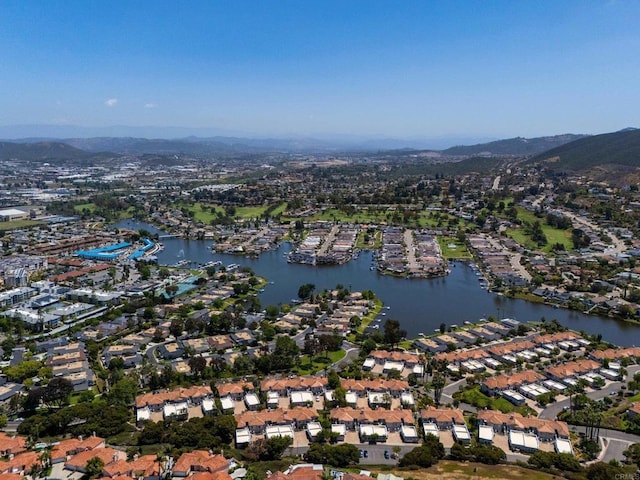 1481 Camino Linda Dr, San Marcos, CA 92078 - aerial view of property's location with a water and mountain view and nearby suburban area