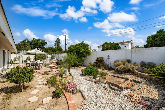 651 Lemke Dr, Placentia, CA 92870 - fenced backyard with a patio area and a garden