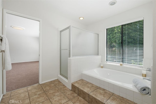 28611 Avenida Del Caballo, Laguna Niguel, CA 92677 - bathroom with a bath, a shower stall, and tile patterned flooring