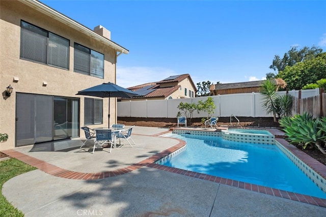 28611 Avenida Del Caballo, Laguna Niguel, CA 92677 - view of pool with a patio, a fenced backyard, and a pool with connected hot tub
