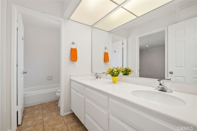28611 Avenida Del Caballo, Laguna Niguel, CA 92677 - bathroom featuring double vanity, tile patterned floors, and bathtub / shower combination