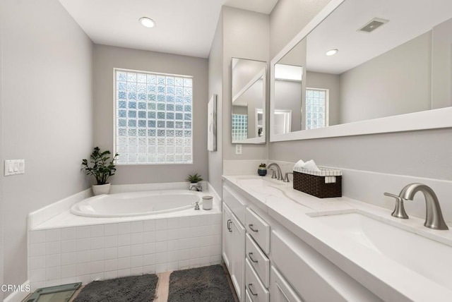 5091 Via Fresco, Camarillo, CA 93012 - full bathroom with double vanity and a bath